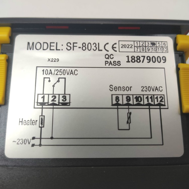 SF-803 SF-803L数字显示热水器温控器加热柜台温度控制器配件230V