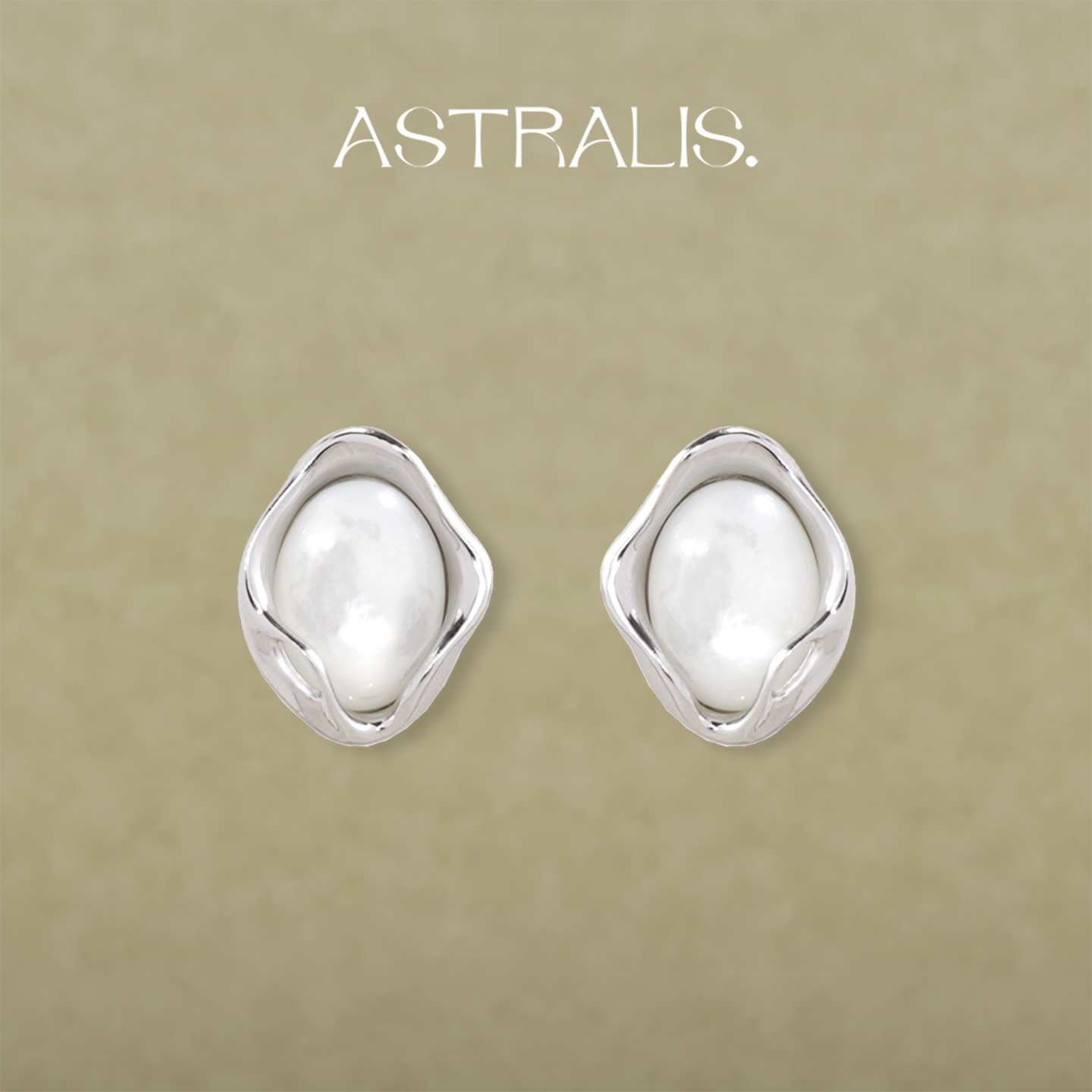 ASTRALIS贝母耳钉气质通勤高级女