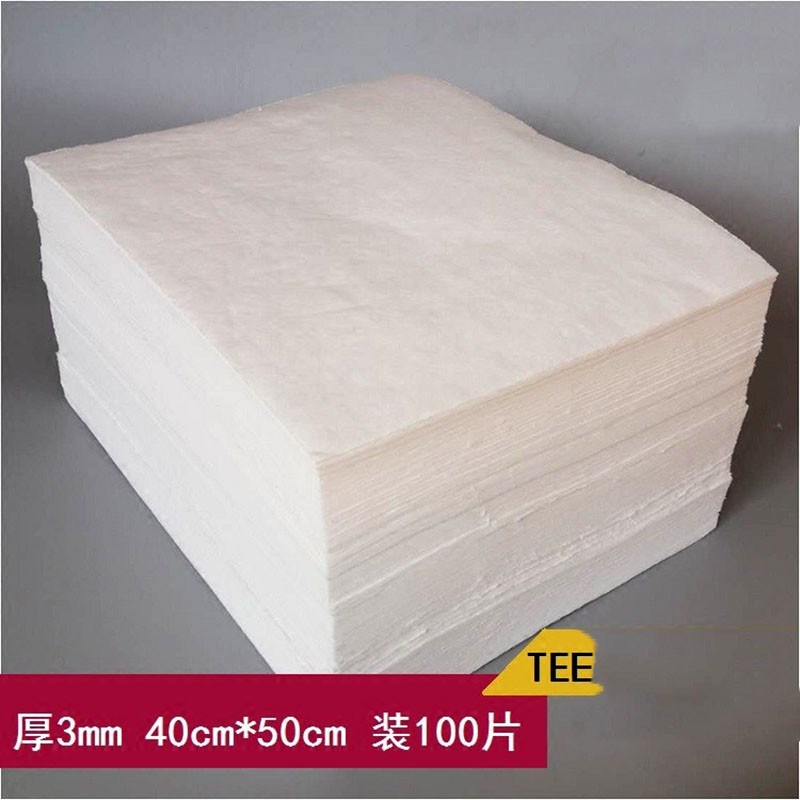 船用吸油毡应急物资漏油加油站检查水面400*500pp1白工业用吸新款