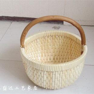 热卖柳编收纳筐 篮子八斗 提篮蔬菜馒头筐民间工艺 笸罗筐子