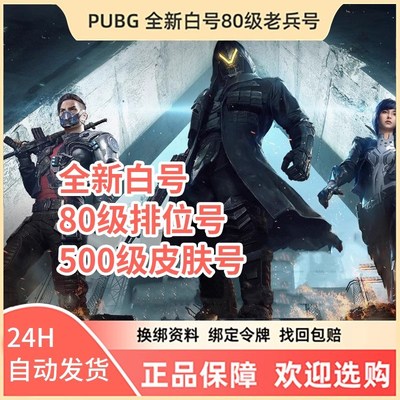 绝地求生账号PUBG账户80级排位竞技PLUS豪华版账号吃鸡号排位号