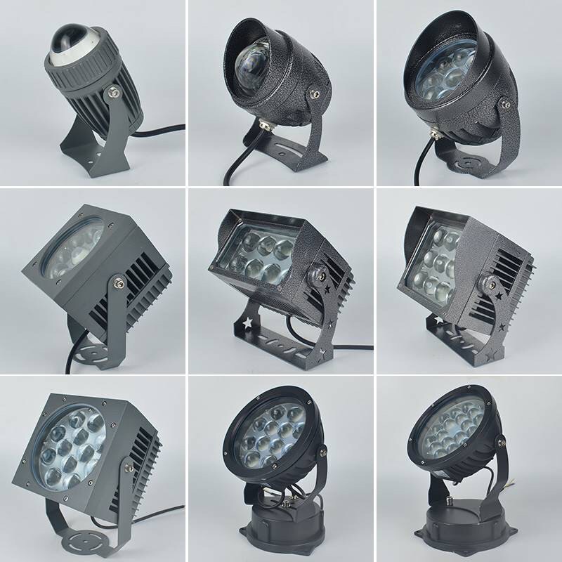 一束光射灯led户外外墙投射灯七彩投光防水壁灯低压聚光灯光束灯