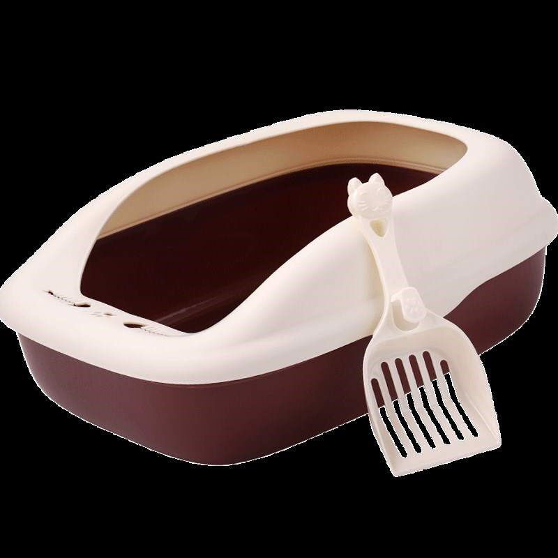 新款。猫砂盆大号猫厕所半封闭猫咪沙盆大码双层猫砂盘特大号除臭