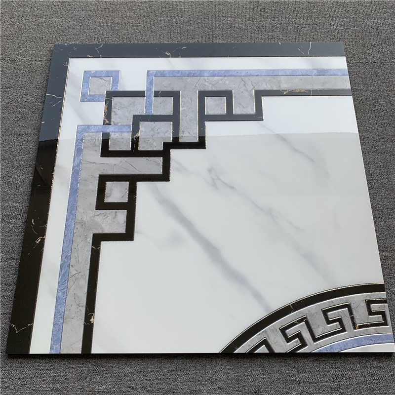 加厚微晶石地拼花瓷砖800x800新中式客厅餐厅地砖拼图地毯抛晶砖