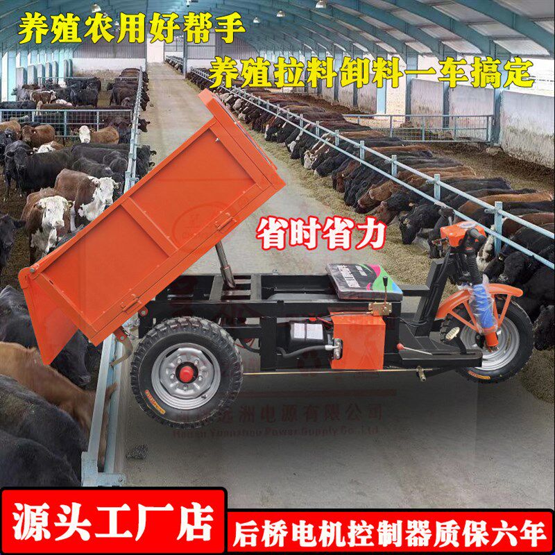 建筑工程电动三轮车自卸农用车工地载重运输车载重拉货自卸翻斗车