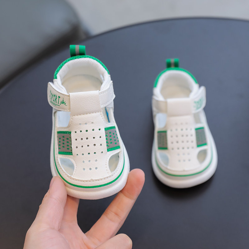 夏季男宝宝凉鞋学步鞋软底女一岁半婴儿鞋子小童透气防滑6一12月9