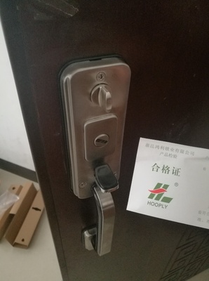 老式门锁不锈钢老式防盗门天地按压门把手铝合金大门锁面板