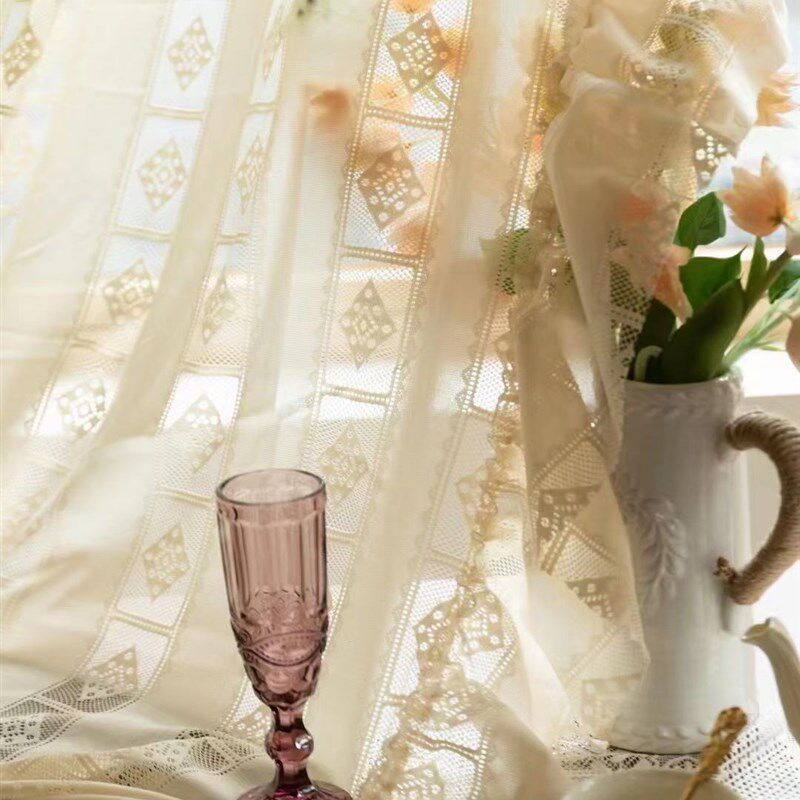 美式棉麻复古新中式轻奢窗帘客厅高档大气书房阳台落地阳光房定制