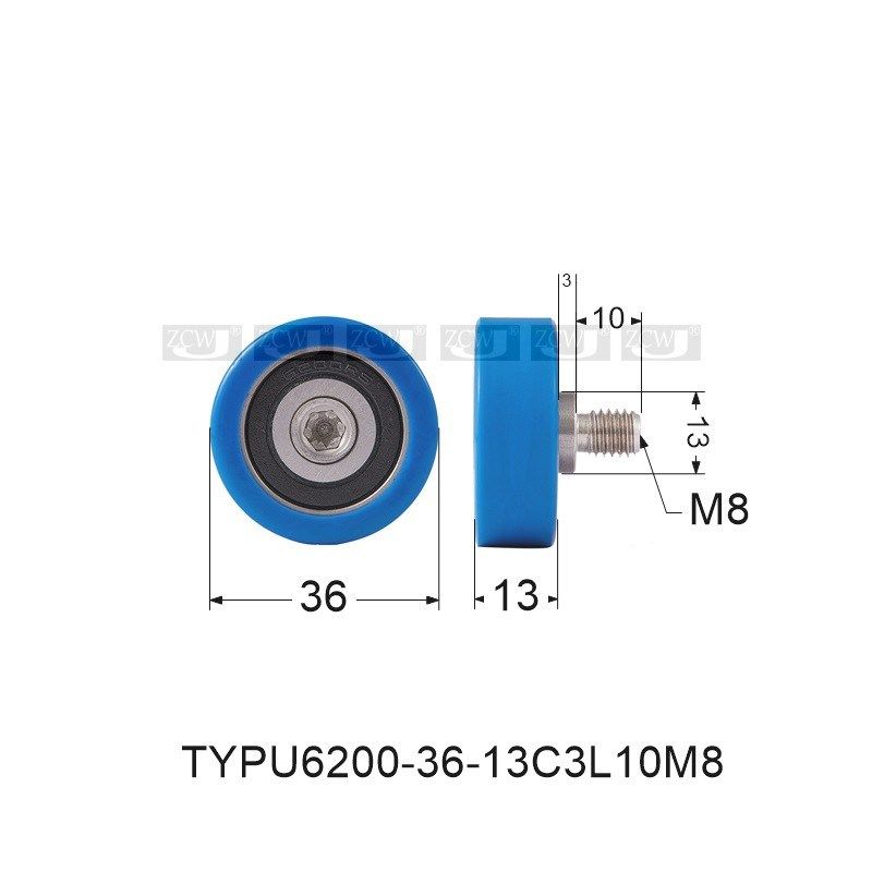 6000 6001 6002  6203包胶轴承配不绣钢螺丝杆螺栓M6 M8 M10 M12
