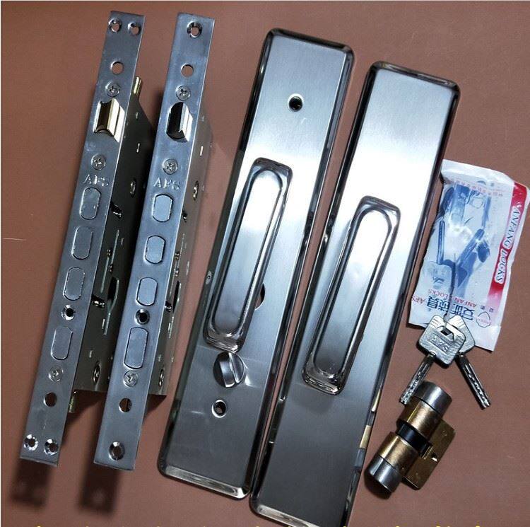 包邮安防AFS老式防盗门锁芯盼盼把手美心门加厚锁体三件套装