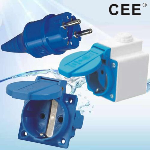 16A-6h/220-250V/2芯工业插头TYP-012配2孔插座112公头母头连接器