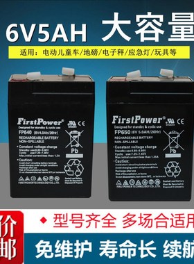FirstPower一电FP645 FP640 6V4.0AH/20HR电子称 玩具车 童车电池