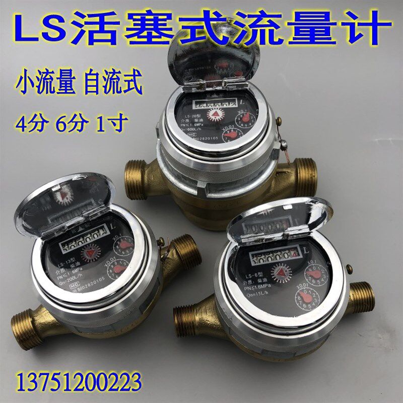 LS-10 13 15 20旋转活塞式流量计自流式小流量柴油汽油表发电机用