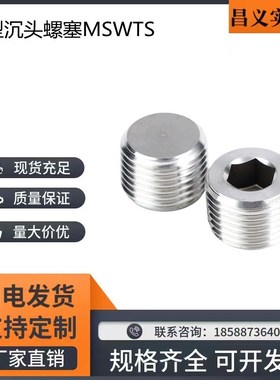MSWTS/MSWTSK-J/S/1/2/3/4/6/8不锈钢喉塞 锥型沉头螺塞