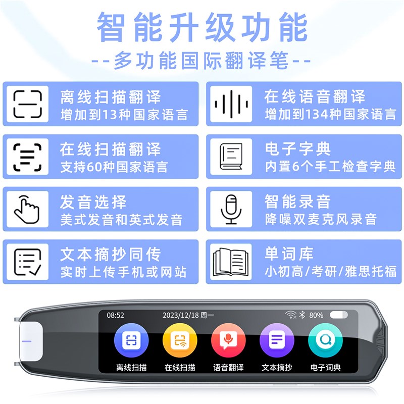 外贸点读笔万能学习机翻译笔学生通用M扫读笔词典笔生日礼物