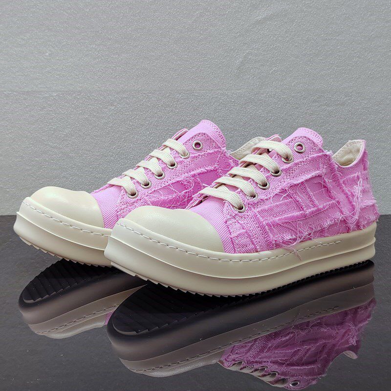 ro低帮鞋男增高厚底四季休闲帆布板鞋女流苏网红个性乞丐细带单鞋