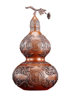 紫铜葫芦摆件八卦镇宅葫芦开盖空心葫芦家居乔迁店铺开业礼品