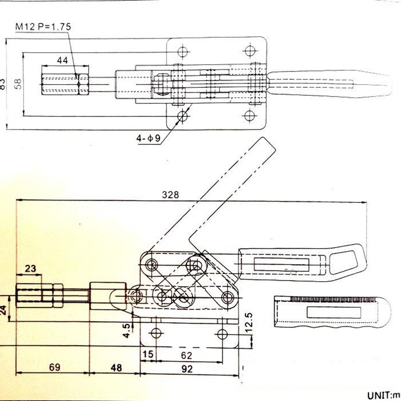 快速夹具压紧器 快夹夹具推拉式 木工压板夹具固定 工装夹钳锁夹