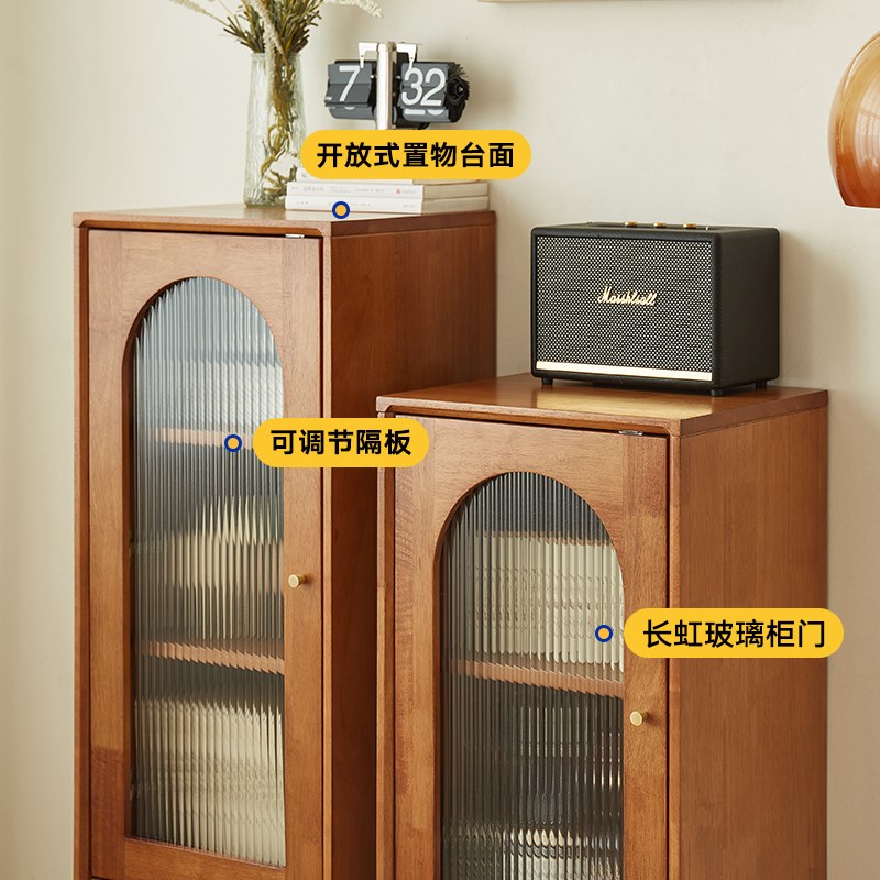 实木电视边柜酒柜展示柜客厅置物柜靠墙厨房收纳柜餐厅储物柜