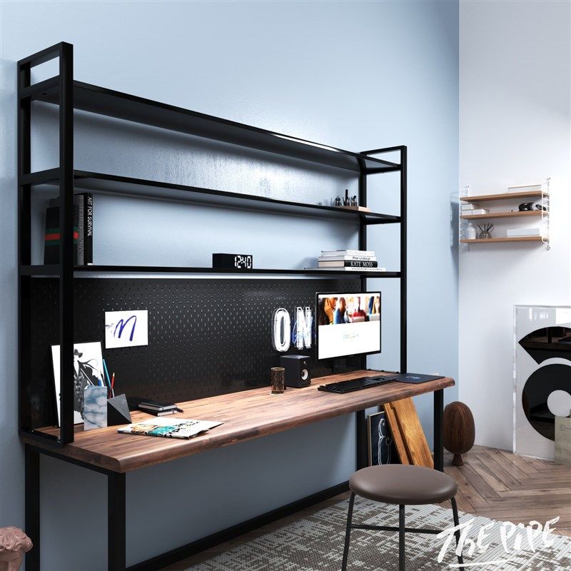 定制实木书架一体桌电脑桌 三层板加一层格栅底板,农用物资,苗木固定器/支撑器,淘宝优惠券,粉丝福利购,淘宝优惠卷