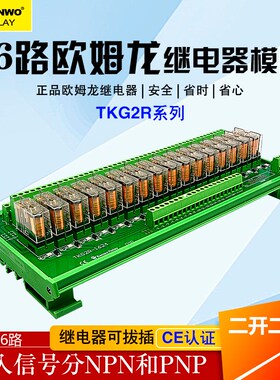 16路电磁继电器模组PLC单片机放大板驱动输出模块5A二开二闭G2R-2