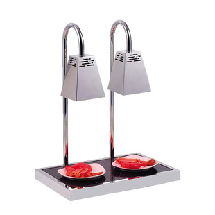 酒店自助餐不锈钢方灯双头切割台保温灯食物保温灯Food Warmer