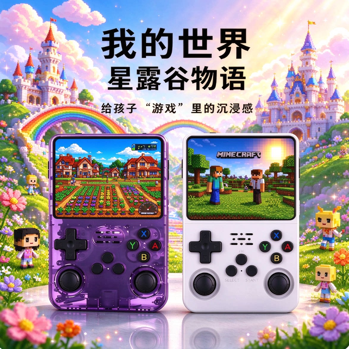 26年新款r36s正版开源掌上游戏机复古街机游戏怀旧便携支持手柄我的世界星露谷PSP游戏送男朋友儿童生日礼物