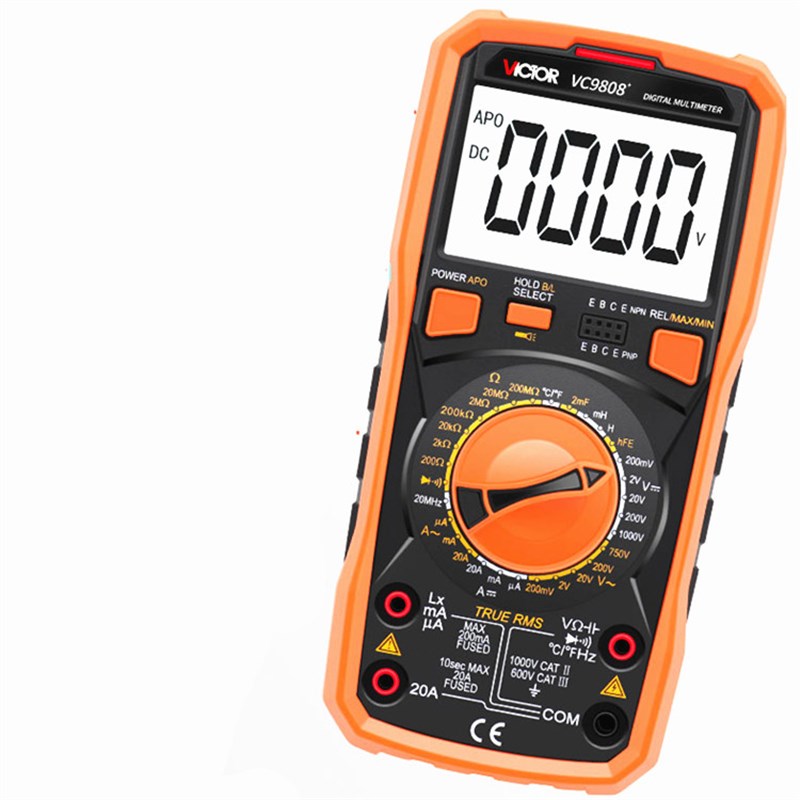 胜利原装 VC9808+高精度数字万用表 多用表 带电容 频率 温度电感