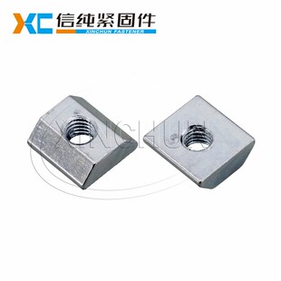 欧标2020 2040槽铝型材配件倒梯形预置滑动螺母块F系列M4