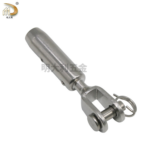 防护栏拉索配件叉型自锁固定钢丝绳配件 楼梯围栏拉护安全绳 叉杆