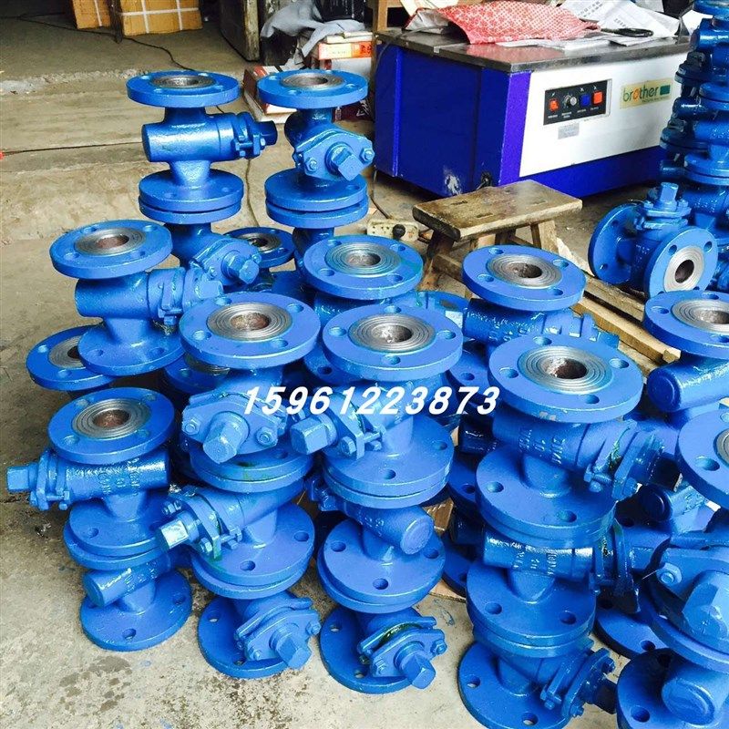 X44W-10C WCB铸钢法兰三通旋塞阀DN50 65 80 100 125 150 200