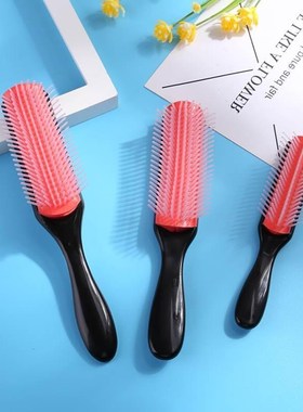 9-Rows Detangling Hair Brush KDenman Detangler Hairbrush Sca