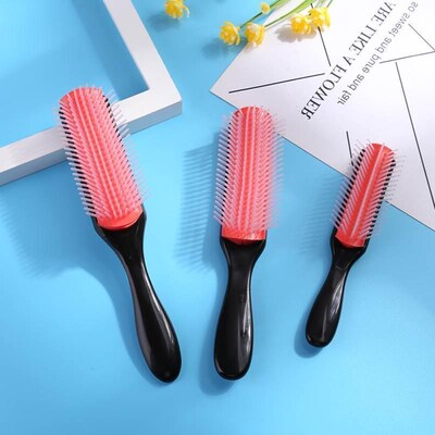 9-Rows Detangling Hair Brush KDenman Detangler Hairbrush Sca