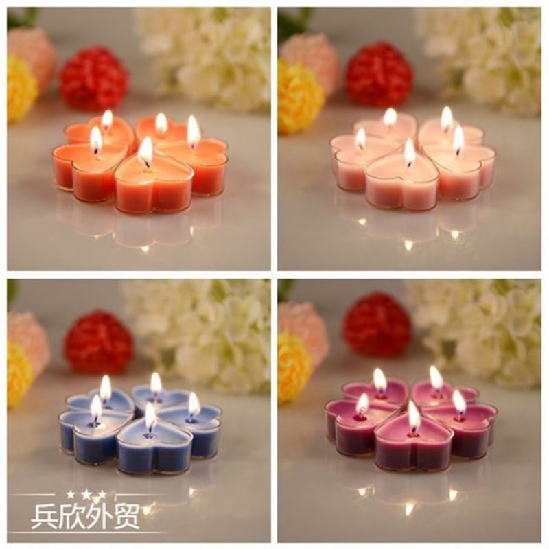 Heart-shaped candle romantic lover confession Rbirthday part