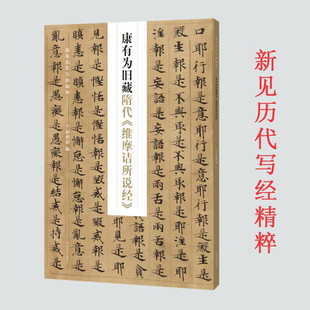 康有为旧藏隋代维摩诘所说经 新见历代写经精粹 隋朝书法赏析书籍字帖 书法赏析 河南美术出版社
