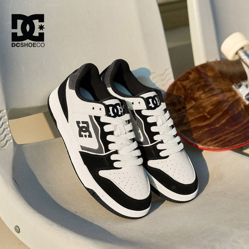 DCSHOES美式复古经典板鞋男百搭休闲运动鞋街头黑白熊猫鞋子男款