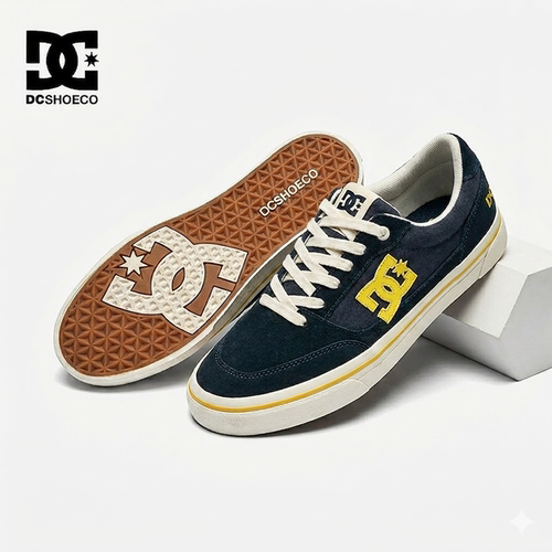 DCSHOES夏季透气男士板鞋情侣休闲鞋百搭帆布鞋潮流真皮滑板鞋男