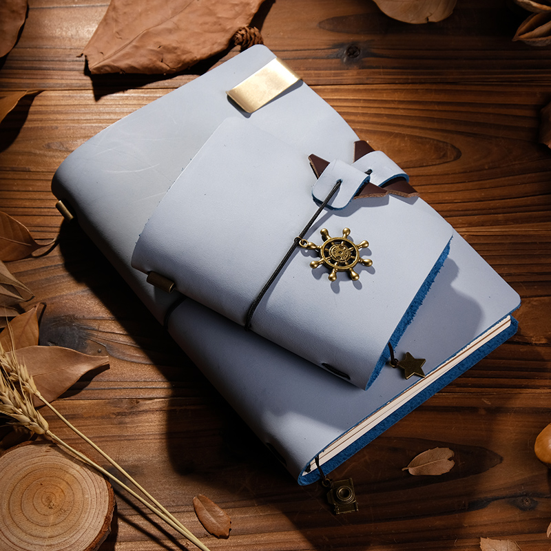 雾蜡手账本旅行本笔记本创意牛皮日记本记事本子复古活页tn手帐本