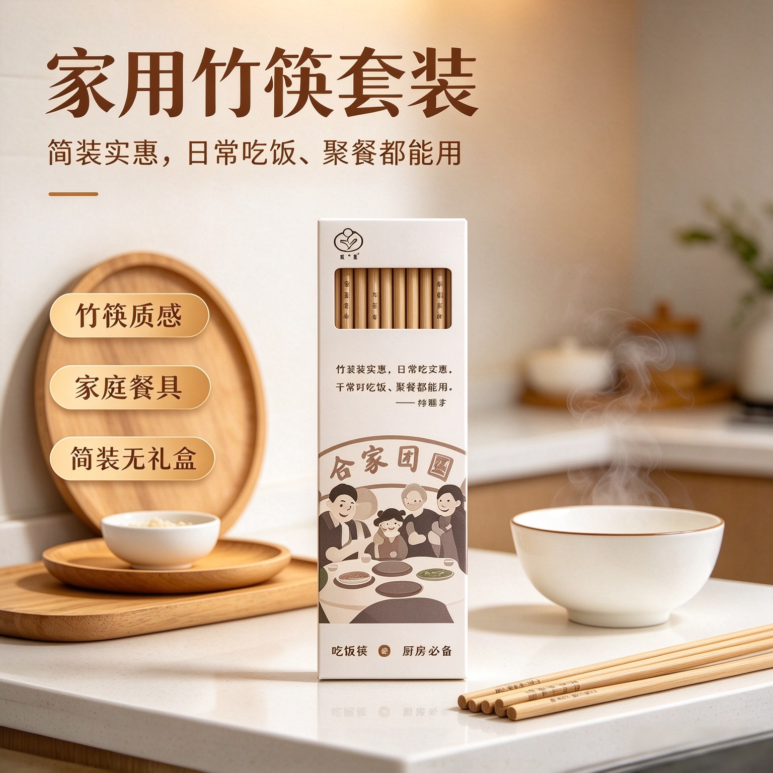 【天然楠竹筷】深度高温碳化高档雕刻筷子家用防霉无漆无蜡家庭yz