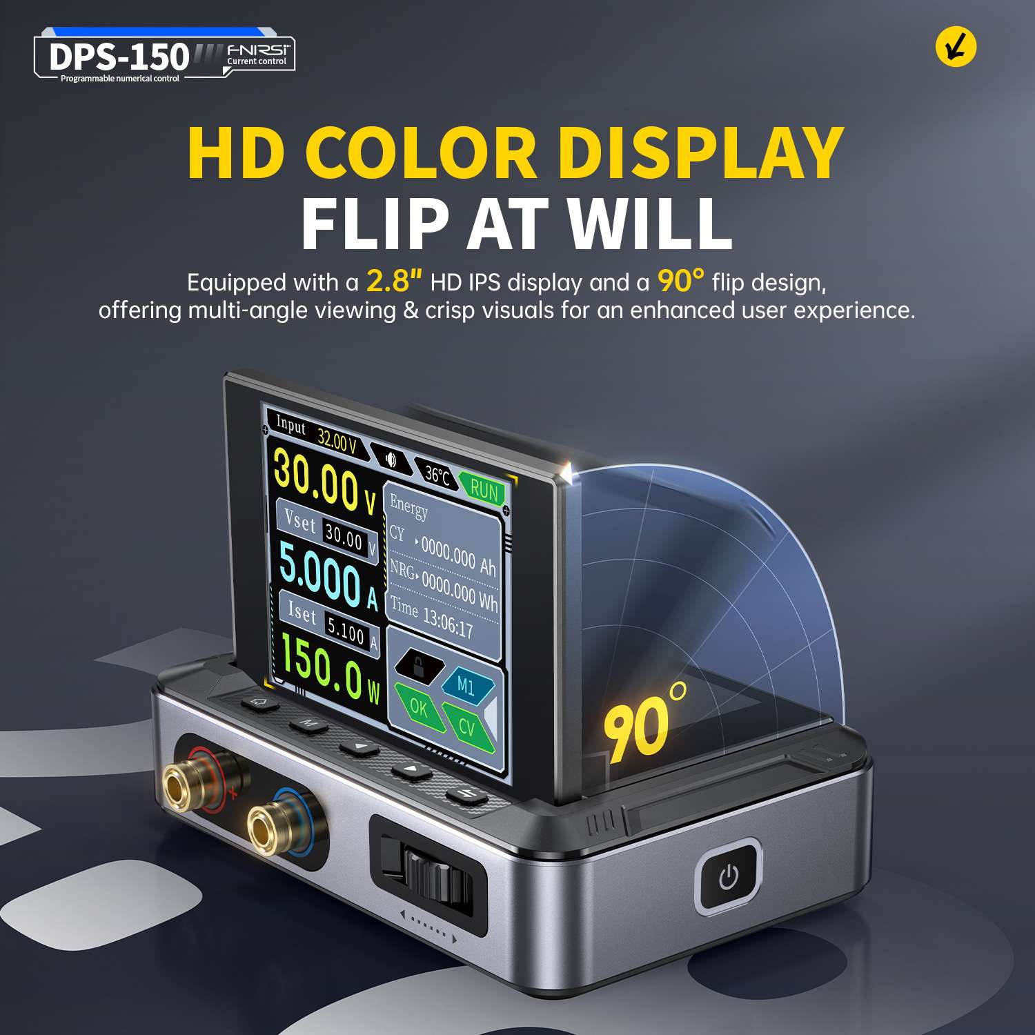 FNIRSI DPS-150数控直流可调稳压电源大功率150W便携式电源