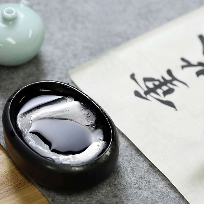 砚台窝窝砚小号歙砚金星小楷砚台磨墨锭书画文房四宝