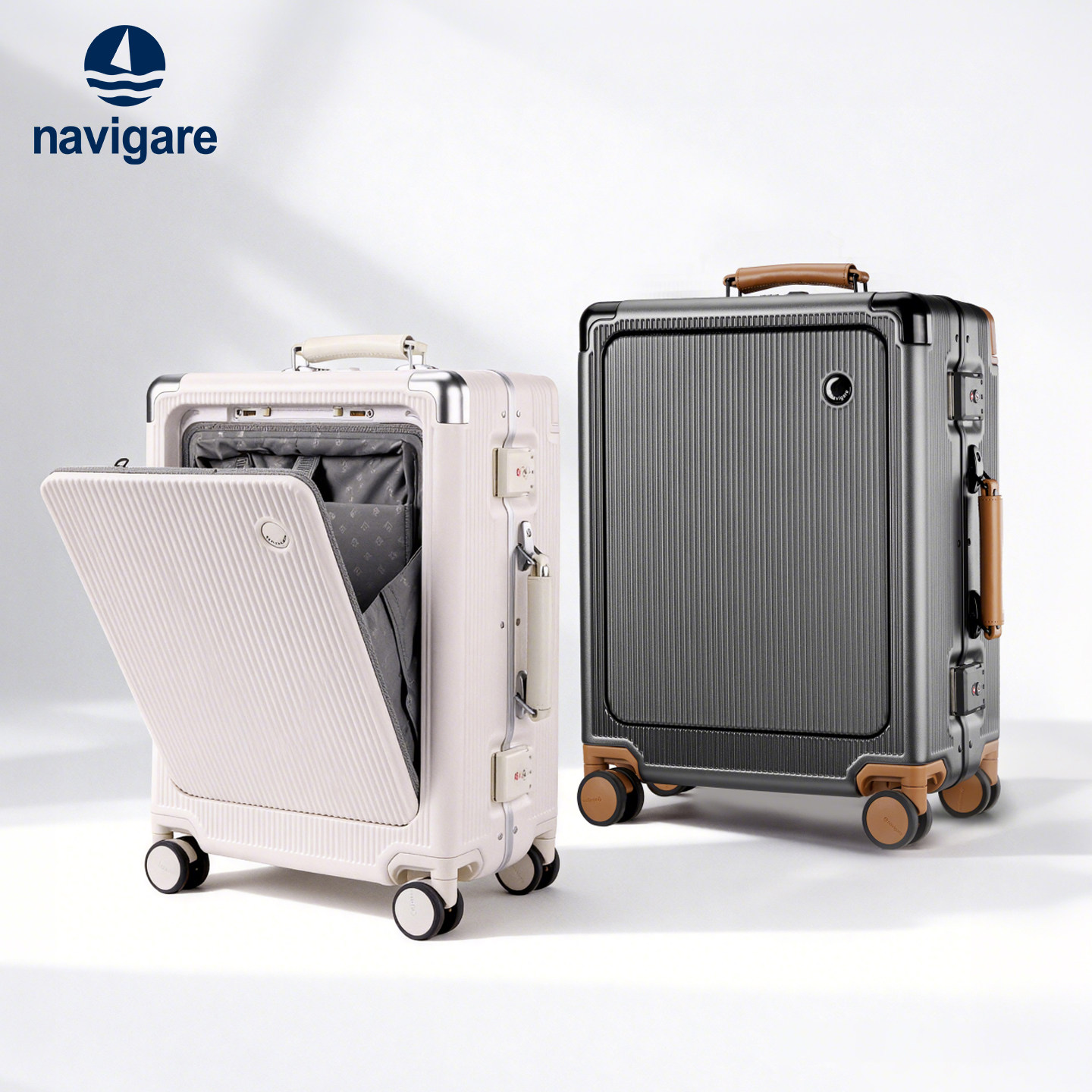 Navigare小帆船新款前开盖商务旅行出差登机箱铝框宽拉杆箱行李箱,箱包皮具/热销女包/男包,旅行箱,淘宝优惠券,粉丝福利购,淘宝优惠卷