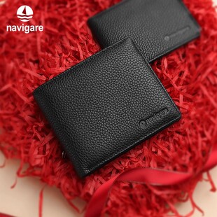 钱夹驾驶证 头层牛皮短款 Navigare 纳维凯尔意大利小帆船钱包男士