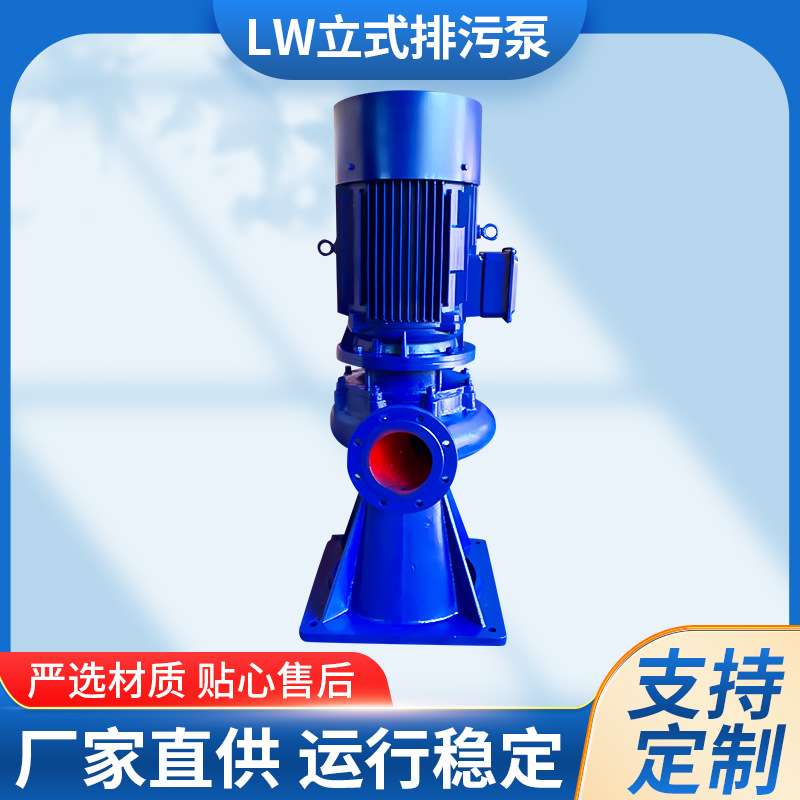 LW立式排污泵 无堵塞排污泵铸铁杂质耐磨干式安装工业污泥排污泵