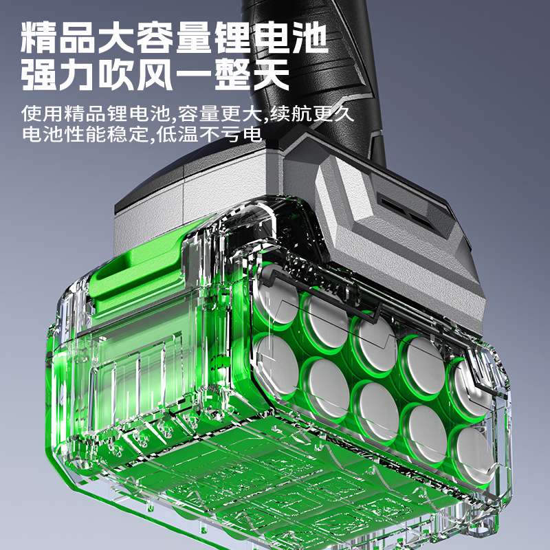 锂电暴风机吹风机工业暴力风扇涡轮风机除尘吹水大功率手持鼓风机