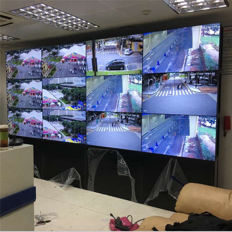 拼接屏液压支架监控电视墙机柜屏幕落地机架中控室调度台深圳厂家