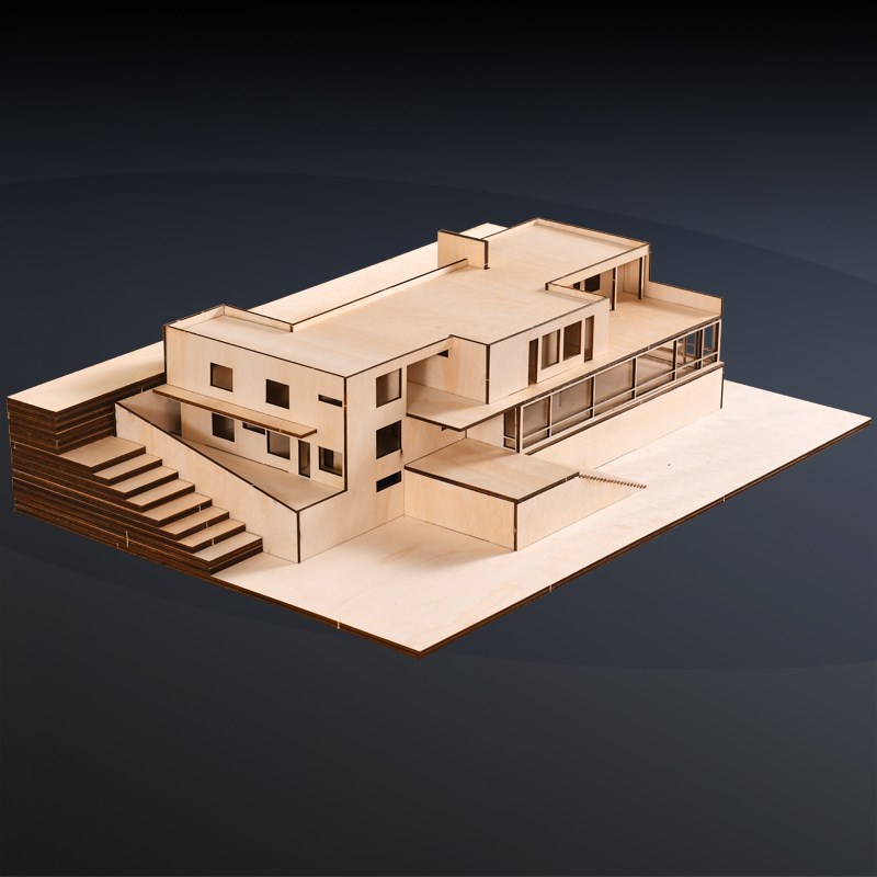 DIY手工沙盘模型建筑材料密斯吐根哈特建筑模型别墅小屋子拼装定