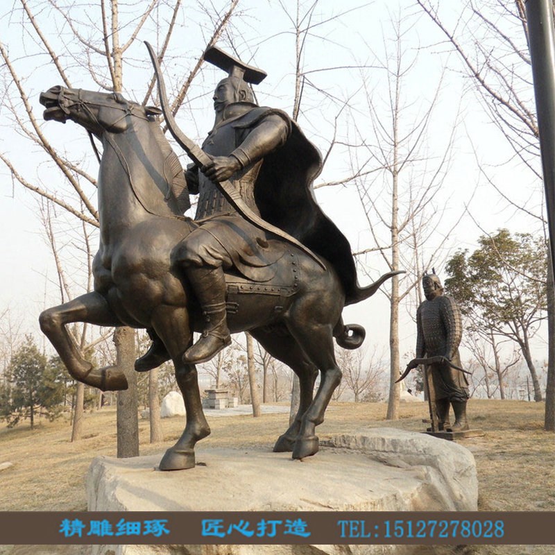 骑马人物铜雕塑定制大型铸铜将军战E马雕像玻璃钢西方人物骑马雕