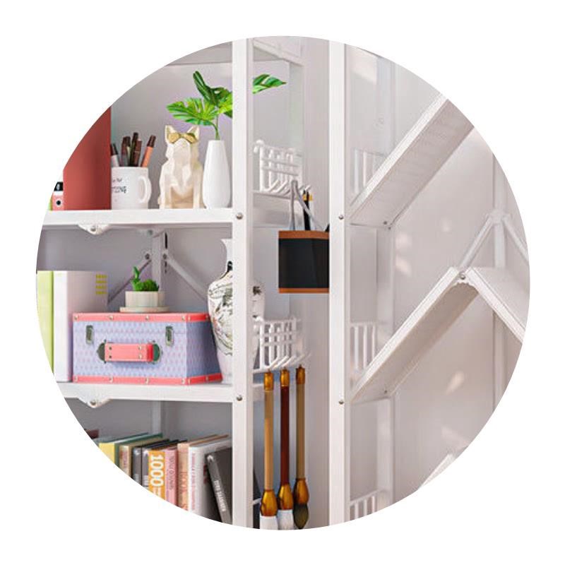 折叠架子置物架书架厨房不锈钢多层卫生间落地式浴室架子可移动简