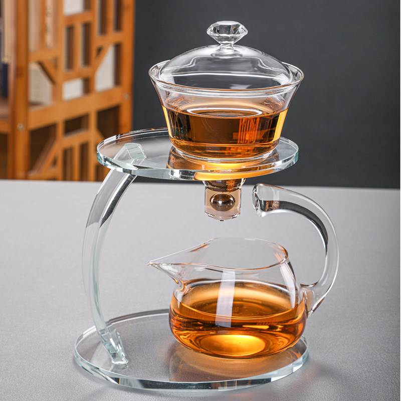 现货玻璃半全自动茶具套装懒人家用吸磁感应泡茶壶冲泡茶神器功夫